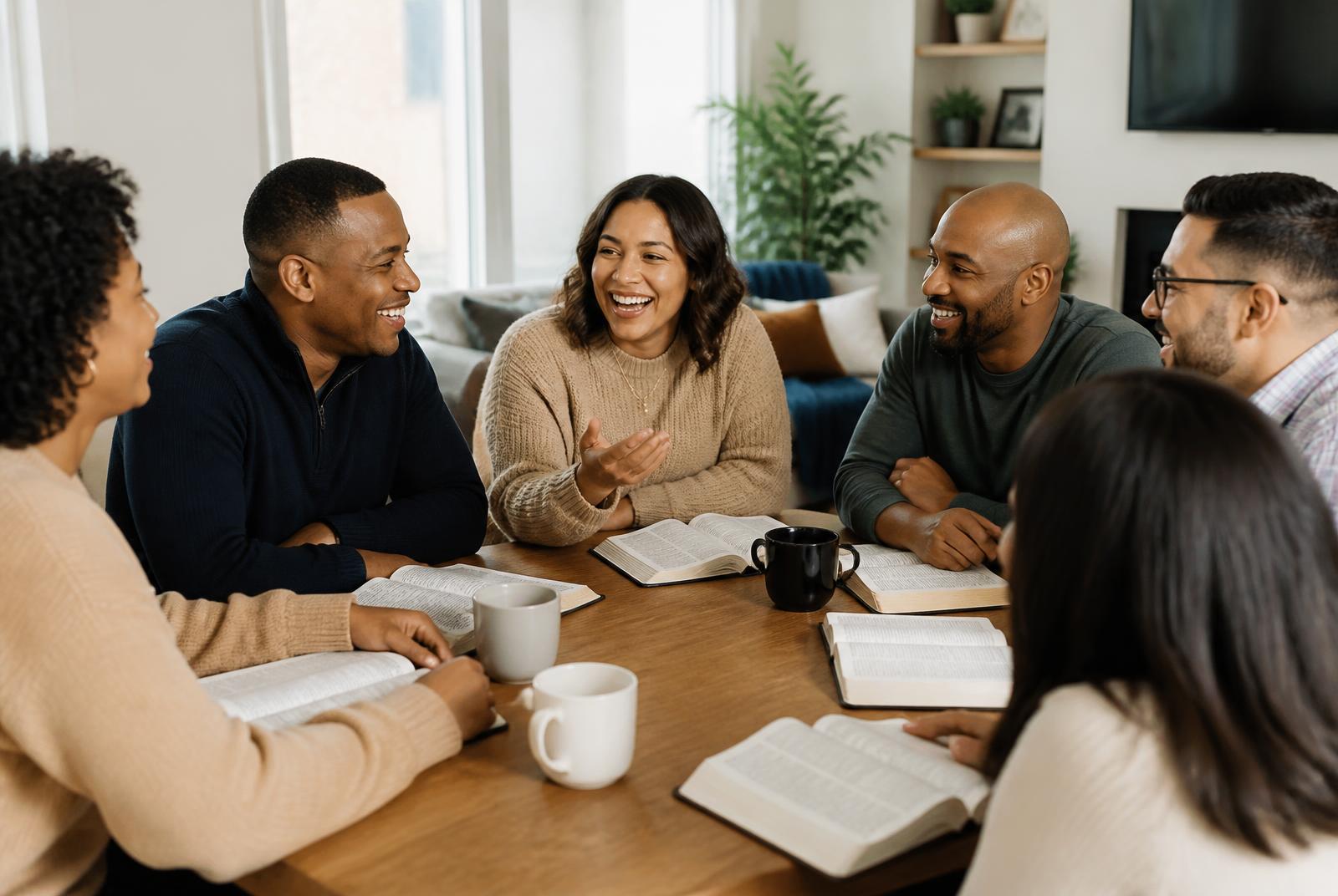 A life group studying the Bible together